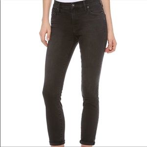 Madewell black high rise skinny jeans
